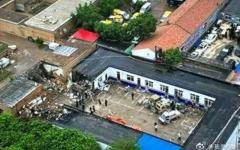 河北省廊坊市大城縣臧屯派出所爆炸事发地航拍       （图片来源：网络图片）