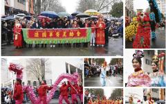 2月17日，巴黎华人区13区的中国新年彩妆大游行（摄影：李牧/看中国）