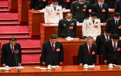 2022年10月16日，中国共产党第二十次代表大会在北京人民大会堂开幕。（图片来源：NOEL CELIS/AFP via Getty Images）