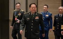 2024年4月22日，时任中共中央军委副主席张又霞出席第十九届西太平洋海军研讨会开幕式前合影。（图片来源：Getty Images）