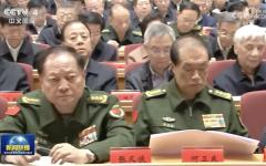 2024年的三中全会研讨班上，时任中共军委副主席张又侠怒视主席台上的中共党魁习近平。（图片来源：网络图片视频截图）