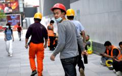 北京一建筑工地的工人（示意图）。（图片来源：Getty Images）