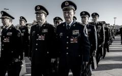 2026年3月9日，军方代表参加全国人大会议。（Kevin Frayer/Getty Images ）