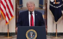 总统川普      （图片来源: Photo by Alex Brandon-Pool/Getty Images)