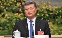 2025年3月7日，时任新疆党委书记马兴瑞在北京人民大会堂出席全国人大新疆代表团会议。（图片来源：ADEK BERRY/AFP via Getty Images）
