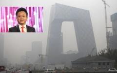 朱军引爆央视男主播丑事。（图片来源：看中国合成图。背景图片来自Getty Image/ 朱军图片来自维基百科/维基小霸王/CC BY-SA 3.0） 