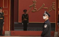 北京中南海站岗的安保（图片来源：NOEL CELIS/AFP via Getty Images)