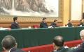 除七常委之外，与会者全部戴上口罩。