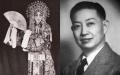 左图：梅兰芳在《贵妃醉酒》中的剧照；右图：梅兰芳标准照（公有领域） 