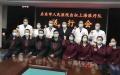 网传江苏南通启东市医疗队支援上海送行会照片。（图片来源：网络）
