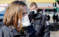 疫情下，德国警察带口罩执行任务。（AFP／Getty Images）