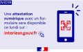 民众可以从4月6日（周一）起，使用法国内政部网站（www.interieur.gouv.fr）提供的手机移动版出行证明。 (图片来源：法国内政部长卡斯塔纳推特)
