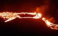 冰岛周五晚火山爆发（图片来源：youtube截图）