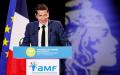2021年11月18日，新当选的 "法国市长协会"（AMF - Association des maires de France）主席、戛纳市长利斯纳尔（David Lisnard）在巴黎举行的第103届市长大会闭幕式上发表讲话。（Ludovic MARIN/AFP via Getty Images）