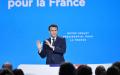 3月17日，法国巴黎，法国总统马克龙（Emmanuel Macron）在新闻发布会上向记者介绍他的总统竞选纲领。（Aurelien Meunier/AFP via Getty Images）