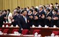 2022年3月5日，中共十三届全国人大五次会议在京开幕，习近平出席。