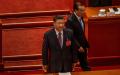 2022年3月8日，习近平和李克强在人大会议上。