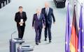 德国总理肖尔茨在决定接管石油公司后，召开新闻发布会。（JENS SCHLUETER/AFP via Getty Images）