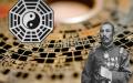 吴佩孚（公有领域）；背景：古代八卦符号、太极图和罗盘（123RF）