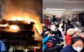 中国大年前后大火频发，上海医院发烧病人仍旧爆满。（图片来源：视频截图）