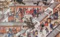 清•徐扬所绘《姑苏繁华图》中描绘新郎、新娘拜堂的过程。（公有领域）