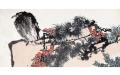 《鹰石山花图》上半部。该画曾于2005年拍卖，成交价格为1171.5万； 2015年再次拍卖，成交价格为2亿7945万元。（公有领域）
