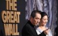 张艺谋与现任妻子陈婷。（Frazer Harrison/Getty Images）