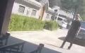 董事长开车进长城被拒，强拆景区大门。（视频截图）