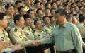 2016年9月26日，习近平接见火箭军第一次党代会全体代表。（图片来源：视频截图）