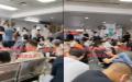 苏州大学附属医院候诊大厅“全是白血病”患者。（图片来源：视频截图）