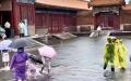 随着飓风杜苏芮逼近北京，日前中共气象部门发布最高级别预警。图为故宫慈宁宫院落出现大量积水。（图源：网络）