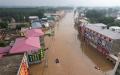 2023年8月2日河北省保定市涿州暴雨后被洪水淹没的村庄。（JADE GAO/AFP via Getty Images）