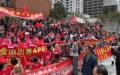 受雇 “ 欢迎 ” 习近平访美的小粉红们。（图片来源：网路截图）