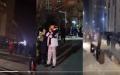 新疆乌什凌晨发生7.1级地震，居民从睡梦中逃到楼下避险。（图片来源：视频截图）