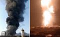 11日传出湖南、湖北化工厂相继发生爆炸事件，爆炸威力惊人，天空炸出巨大蕈状云。（图片来源：网络图片）