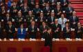 2024年3月5日，中共党魁习近平（下）抵达中国北京人民大会堂出席全国人民代表大会开幕式。