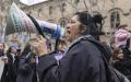 3月8日，西班牙女性庆祝国际妇女节。（Gisela Jane Galan/Getty Images）