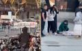 河北美术学院疑似遭投毒有人死亡，家长上街游行，受害女学生脸已变黑。（图片来源：视频截图）