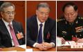 胡春华（左）、汪洋（中）与张又侠（右）。（看中国合成图）