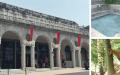 大图：阿克斯莱泰尔姆镇著名的温泉浴场——库鲁布雷温泉浴场（摄影：彭晓莹/看中国）；右上图：麻风病治愈池（Jeunamateur/Wikipedia/CC BY-SA 3.0）；右下图：比利牛斯山的高山羱羊（Bernard-Boehne/Wikipedia/CC BY-SA 3.0）