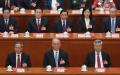 2025年3月11日，中共国务院总理李强、中央政治局常委蔡奇、副总理李希等在北京人民大会堂出席中共第十四届全国人民代表大会第三次会议闭幕式。（图片来源：Getty Images）