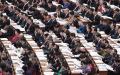 官员们在人民大会堂开会。（Lintao Zhang/Getty Images）