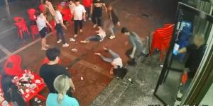 唐山打人事件。  （图片来源：视频截图）