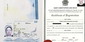 钱志敏的假护照    (图片来源:网络截图)