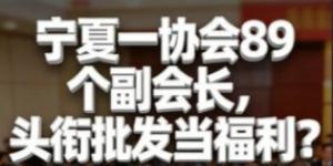 宁夏餐饮饭店协会设置89个副会长。（图片来源：网路截图）