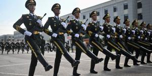 中共军队官兵参加九三阅兵彩排。（图片来源：Getty Images）