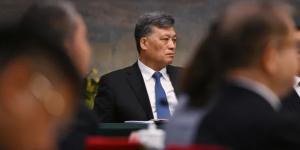 2024年3月7日，时任新疆党委书记马兴瑞在北京人民大会堂出席第十四届全国人民代表大会新疆代表团会议。（图片来源：GREG BAKER/AFP via Getty Images）