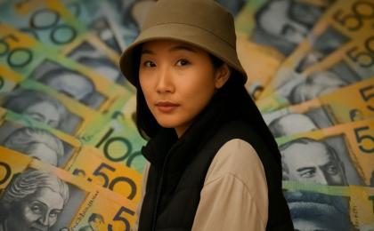 神秘华女劳斯莱斯车祸案的主角杨兰兰2026年1月23日现身法庭。（图片来源：看中国合成图）