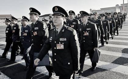 各地军队代表入京开会。（Getty Images）