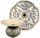 鎏金花卉、纹银茶渣斗                     唐代金银器珍品                         国之瑰宝
